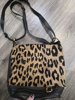Valentina Leather Leopard Bag